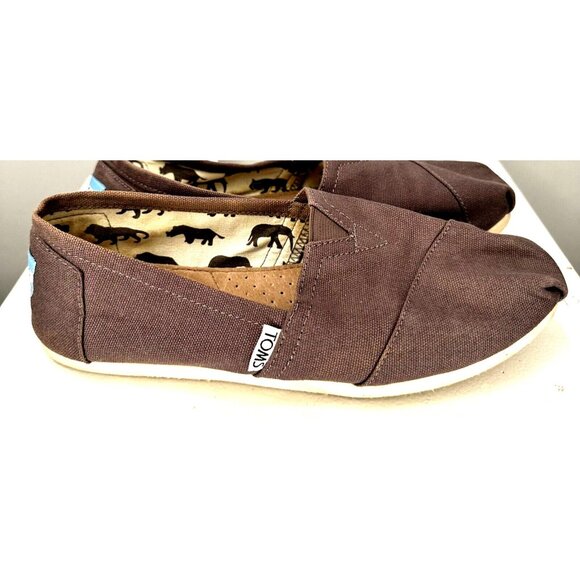 TOMS Womens Shoes Alpargata Slip On Original Canvas Classics Casual Gray 7.5 - Picture 5 of 13